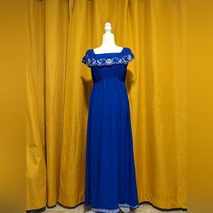 Flying Tomato Blue Maxi Dress, size Large